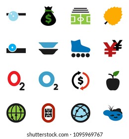 solid vector ixon set - plates vector, apple fruit, leaf, exchange, money bag, yen sign, stadium, roller Skates, oxygen, internet, eye doctor hat, pond