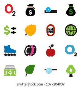 solid vector ixon set - plates vector, apple fruit, leaf, exchange, money bag, stadium, roller Skates, oxygen, internet, eye doctor hat, tree