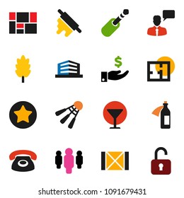 solid vector ixon set - rolling pin vector, cereal, investment, man, shuttlecock, wood box, consolidated cargo, glass, speaking, favorites, jack, potion, plan, office building, phone, unlock