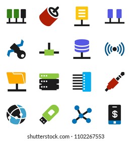 solid vector ixon set - satellite vector, rca, jack, connect, connection, network, server, folder, big data, hub, usb modem, document, wireless, tap pay