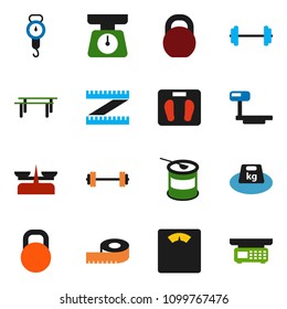 solid vector ixon set - scales vector, barbell, measuring, weight, horizontal bar, sports nutrition, big, store