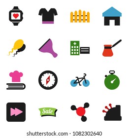 solid vector ixon set - scraper vector, turk coffee, cookbook, compass, molecule, stopwatch, bike, t shirt, heart monitor, forward button, hospital building, sperm, home, fence, sale, cashbox