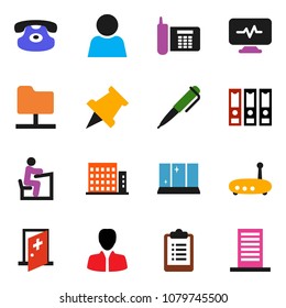 solid vector ixon set - shining window vector, student, pen, paper pin, manager, binder, clipboard, phone, classic, diagnostic monitor, medical room, network folder, router, user, apartments