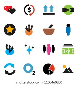 solid vector ixon set - shining vector, exchange, pie graph, man, stadium, oxygen, top sign, favorites, heart, mortar, refresh, route arrow, connection, mountain
