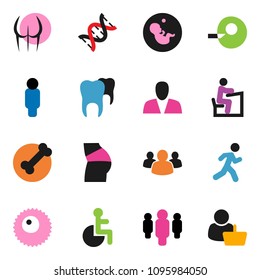solid vector ixon set - student vector, man, buttocks, bone, run, group, disabled, dna, pregnancy, insemination, ovule, tooth, consumer, customer
