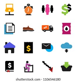 solid vector ixon set - student vector, alarm clock, crisis, annual report, receipt, man, dollar sign, snickers, document, oil barrel, notebook network, home, cloud download, mail, relocation truck