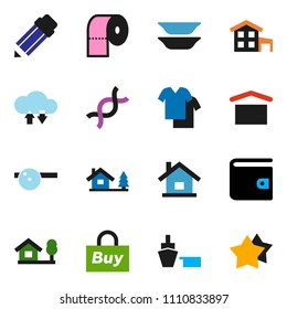 solid vector ixon set - toilet paper vector, plates, pencil, wallet, port, dry cargo, dna, eye doctor hat, cloud exchange, house, cottage, chalet, buy, clothes, star