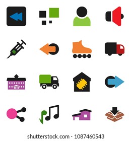 solid vector ixon set - university vector, music, roller Skates, speaker, social media, backward button, syringe, arrow, loading, user, cottage, smart home, delivery, package