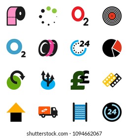 solid vector ixon set - washboard vector, toilet paper, plates, pie graph, arrow up, pound, oxygen, disk, pills blister, redo, loading, route, relocation truck, 24 hour