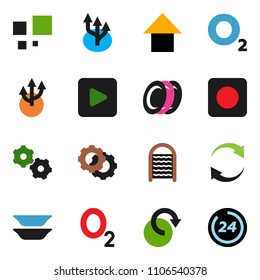 solid vector ixon set - washboard vector, plates, arrow up, oxygen, play button, rec, gear, refresh, redo, loading, route, 24 hour