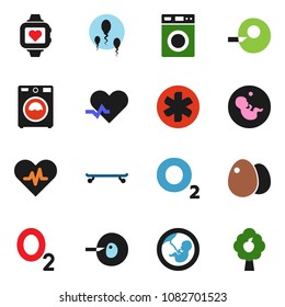 solid vector ixon set - washer vector, egg, skateboard, heart monitor, oxygen, ambulance star, pulse, pregnancy, insemination, sperm, fruit tree