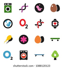 solid vector ixon set - washer vector, egg, skateboard, heart monitor, oxygen, ambulance star, dna, pregnancy, sperm, fruit tree