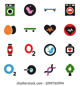 solid vector ixon set - washer vector, egg, heart pulse, skateboard, monitor, oxygen, dna, pregnancy, insemination, fruit tree