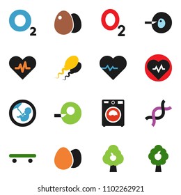 solid vector ixon set - washer vector, egg, heart pulse, skateboard, oxygen, dna, pregnancy, insemination, sperm, fruit tree