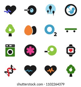 solid vector ixon set - washer vector, egg, heart pulse, skateboard, monitor, oxygen, ambulance star, dna, pregnancy, insemination, sperm, fruit tree