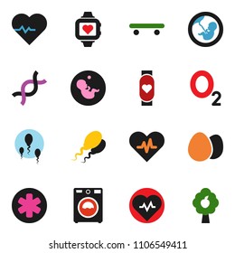 solid vector ixon set - washer vector, egg, heart pulse, skateboard, monitor, oxygen, ambulance star, dna, pregnancy, sperm, fruit tree
