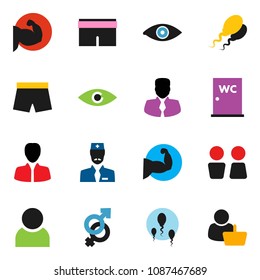 solid vector ixon set - water closet vector, manager, muscule hand, shorts, eye, gender sign, sperm, doctor, user, customer