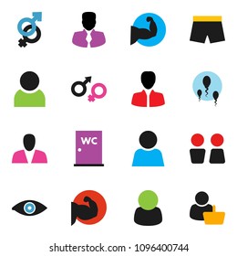 solid vector ixon set - water closet vector, manager, muscule hand, shorts, eye, gender sign, sperm, user, consumer, customer