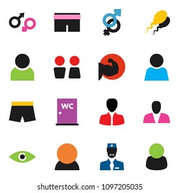 solid vector ixon set - water closet vector, manager, muscule hand, shorts, eye, gender sign, sperm, doctor, user, consumer, customer