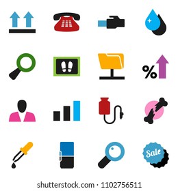 solid vector ixon set - water drop vector, welcome mat, percent growth, top sign, sorting, classic phone, magnifier, dropper, broken bone, counter, network folder, lan connector, consumer, fridge