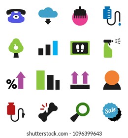 solid vector ixon set - welcome mat vector, sprayer, percent growth, top sign, sorting, classic phone, magnifier, broken bone, drop counter, lan connector, cloud download, fruit tree, consumer, sale