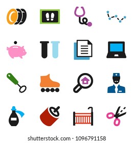 solid vector ixon set - welcome mat vector, plates, whisk, notebook pc, constellation, piggy bank, roller Skates, document, rca, vial, stethoscope, potion, doctor, search estate, crib, coupon