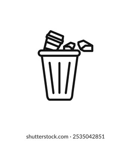 Solid waste icon Isolated flat vector in outline