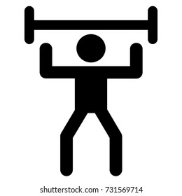 solid weightlifting sport icon