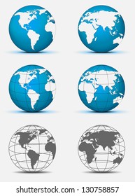 Solid And Wire Globe World