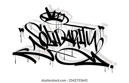 SOLIDARITY graffiti tag style design