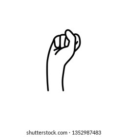 Solidarity hand gesture