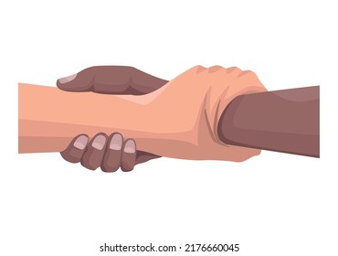 solidarity hands connecting friendly icon