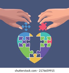 Solidaritätshändler, die Puzzletaster spielen