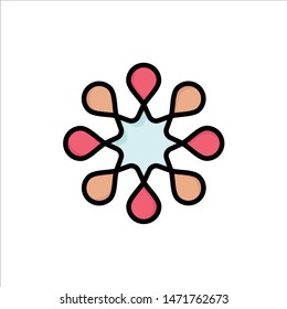 Solidarity, Health, Disease  Flat Color Icon. Vector icon banner Template