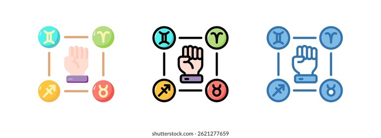 Elemento de icono de solidaridad para el diseño