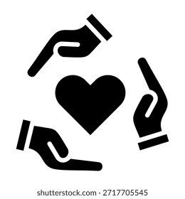 Solidarity Icon Glyph Design Vector Illustration