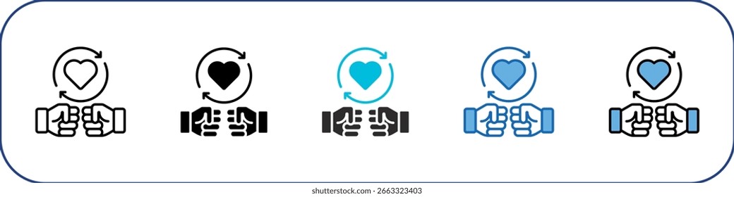 Icono de solidaridad Pack Ilustración multiestilo