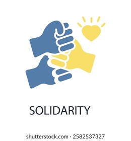 solidarity icon. vector.Editable stroke.linear style sign for use web design,logo.Symbol illustration.