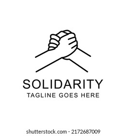 solidarity logo Design vector for community and partnership