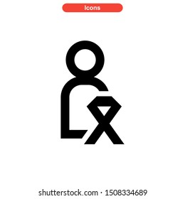 solidarity mark icon isolated sign symbol vector illustration - high quality black style vector icons
