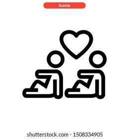 solidarity mark icon isolated sign symbol vector illustration - high quality black style vector icons
