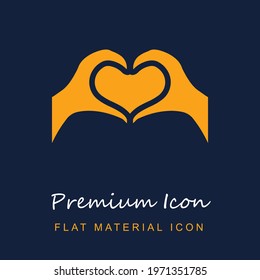 Solidarity premium material ui ux isolated vector icon in navy blue and orange colors