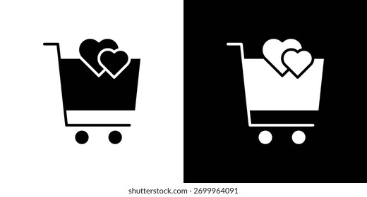 Elemento de diseño de concepto de icono de compra solidaria. iconos de pictograma.