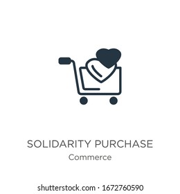 Solidarity purchase icon vector. Trendy flat solidarity purchase icon from commerce collection isolated on white background. Vector illustration can be used for web and mobile graphic design, logo, 
