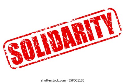 SOLIDARITY red stamp text on white