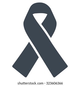 Solidarity Ribbon vector icon. Style is flat symbol, smooth blue color, rounded angles, white background.