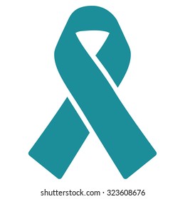 Solidarity Ribbon vector icon. Style is flat symbol, soft blue color, rounded angles, white background.