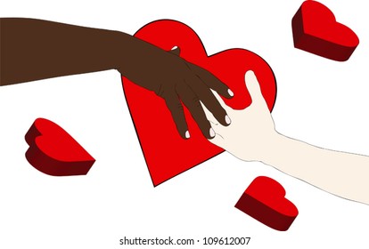 Solidarity - Two hands that you look for in a union of love and solidarity