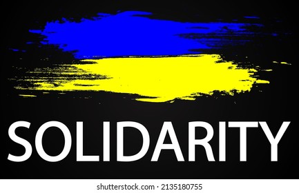 Guerra de Solidaridad ucrania 2022, ilustración de arte vectorial.