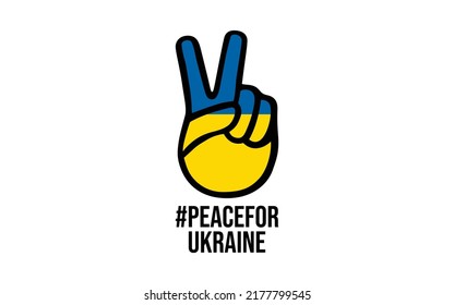 Solidaridad con Ucrania Resumen de antecedentes con bandera de puño pintada. Imagen vectorial de la paz en Ucrania